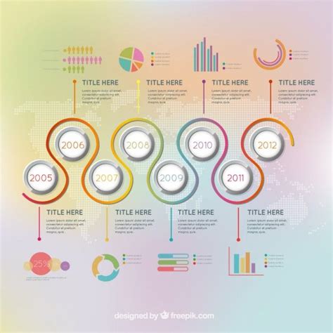 Descarga gratis vectores de Infografía línea de tiempo con círculos | Diseño de línea de tiempo ...