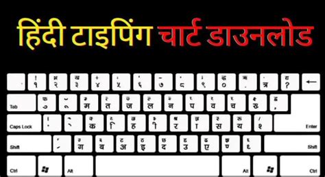 हिंदी टाइपिंग चार्ट पीडीएफ डाउनलोड करे - Computer Hindi Typing Chart Download
