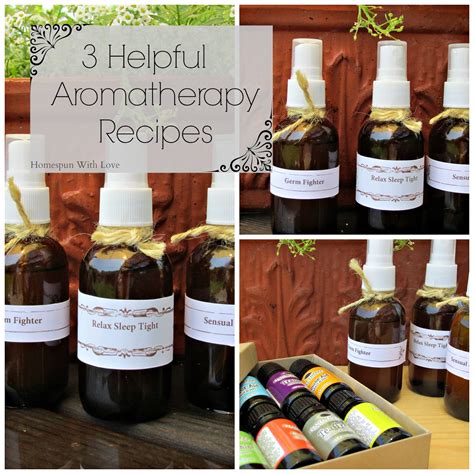 Homespun With Love: Healthy Living/ 3 Helpful Aromatherapy Recipes