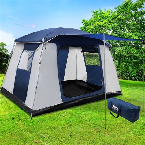 Weisshorn 6 Person Dome Camping Tent - Navy and Grey