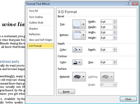 How to Use Word 2010 Text Effects - dummies