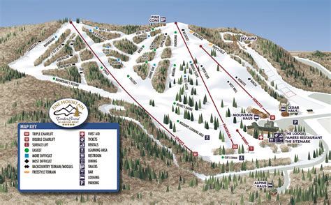 Pine Mountain Trail Map | OnTheSnow