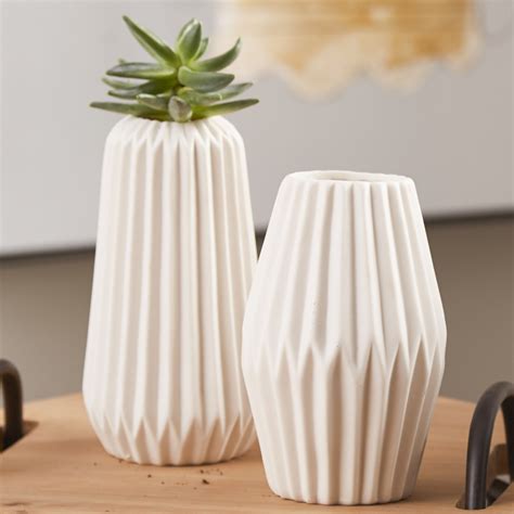 2 Piece Ceramic Fluted Vase Set & Reviews | AllModern