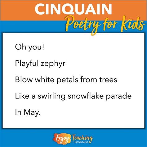 Teaching Cinquain - Five-Line Poems for Kids