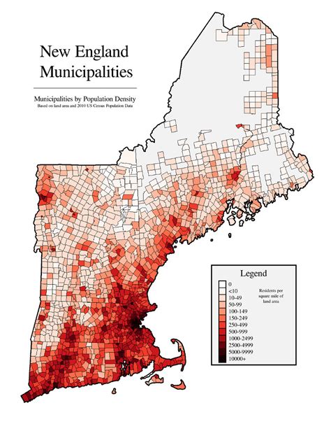 New England Population Density Map