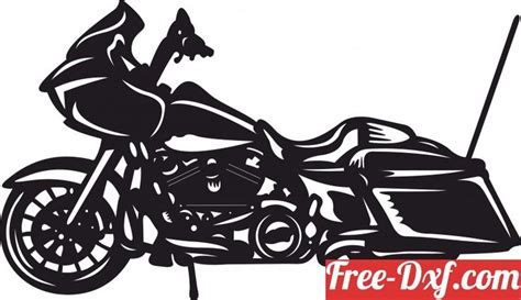 Motorcycle clipart - free dxf download | Motorcycle clipart, Harley ...