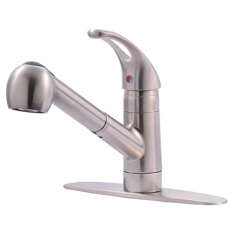 Ultra Faucets UF12003 Stainless Steel Single Handle Kitchen Faucet with Pull Out Spray - Walmart.com