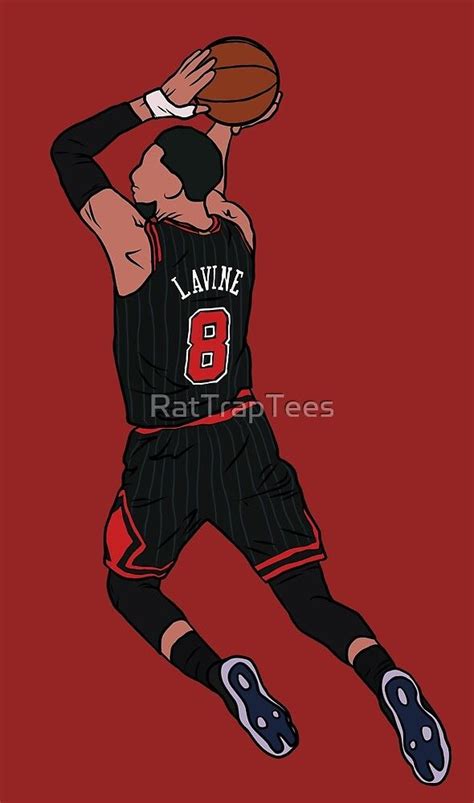 "Zach LaVine 360 Dunk" by RatTrapTees | Redbubble in 2023 | Zach lavine ...