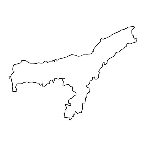 Premium Vector | Assam state map administrative division of India ...