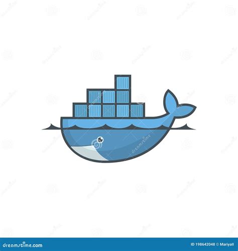 ASTANA, KAZAKHSTAN -20 July 2020 : Docker Icon. Docker Logo. Vector ...