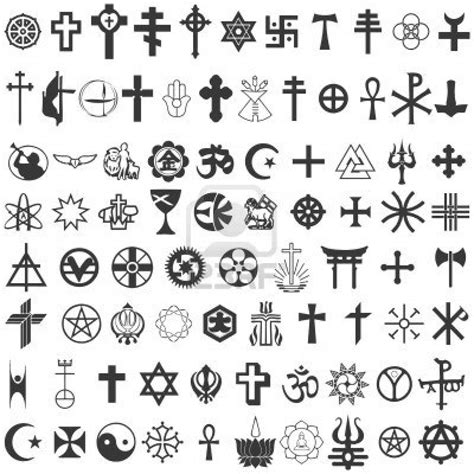 vector. various religious symbols Stock Photo | Symbolic tattoos ...