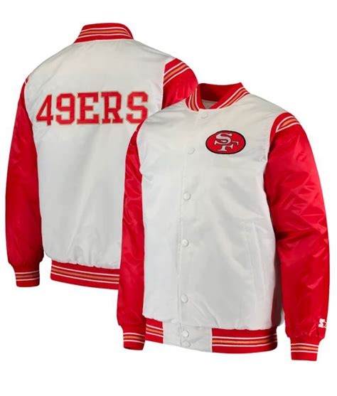 San Francisco 49ers Starter Replica Red and White Jacket