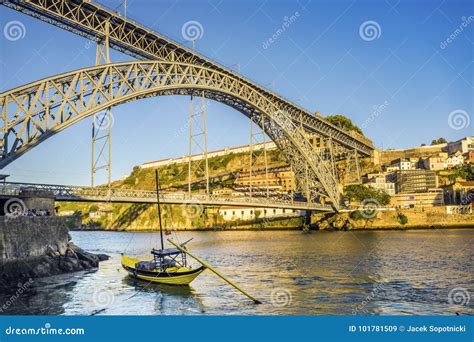 Amazing City of Porto with Eiffel`s Bridge, Portugal Stock Image - Image of ponte, roof: 101781509