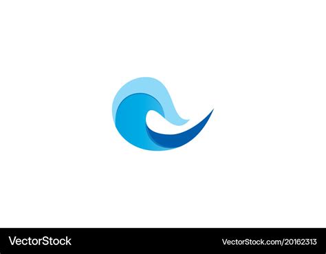 Wave water ocean logo Royalty Free Vector Image