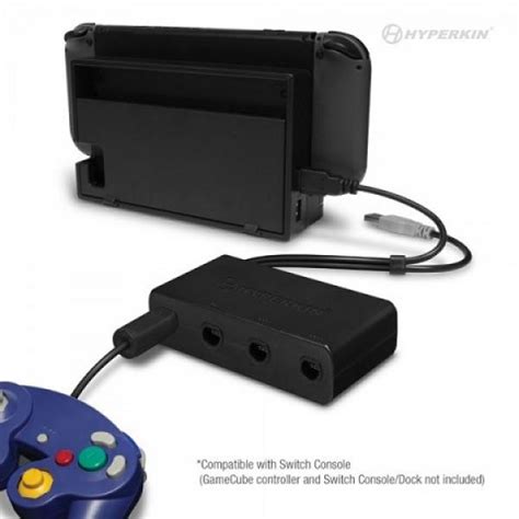 WiiU NS Gamecube 4 port controller adapter for Wii and WiiU (3rd) NEW ...