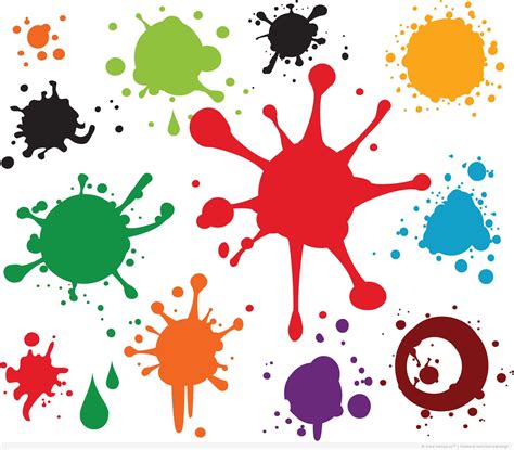 Messy Color Splatters Vector Pack | Painting, Paint splats, Art design