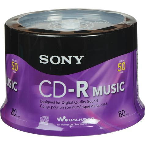 Sony CD-R Music Recordable Compact Disc 50CRM80RS B&H Photo Video