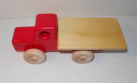 Toy Wooden Car Flat Bed Truck | Etsy