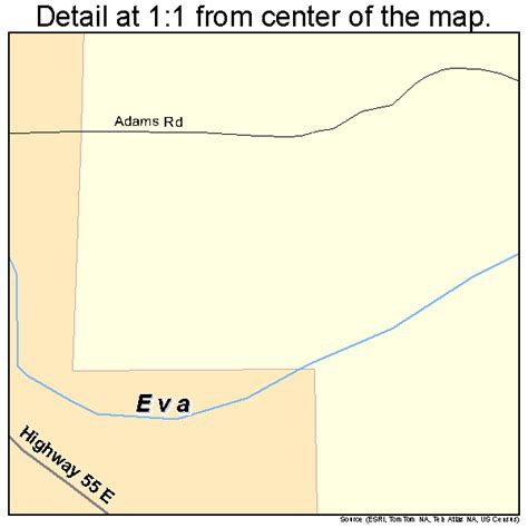 Eva Alabama Street Map 0124688