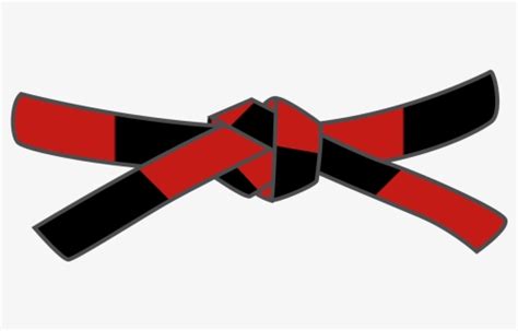 Judo Red Black Belt, HD Png Download - kindpng