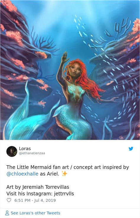 Disney Announces Halle Bailey Is The New Ariel And Fans Respond With Art