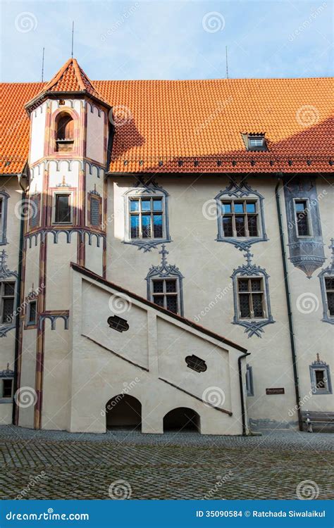 Beautiful Castle in Fussen Bavaria, Alps , Germany, Europe Stock Photo ...