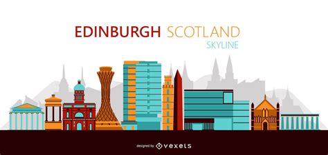 Edinburgh Skyline Illustration Vector Download