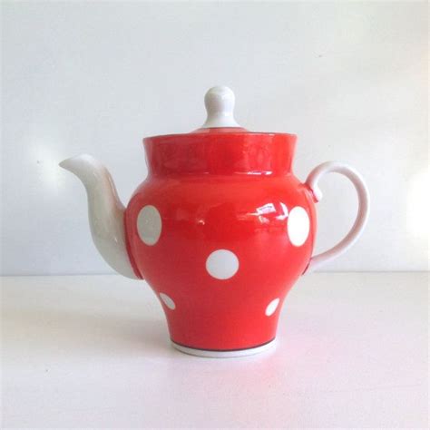 Porcelain Teapot, Vintage Porcelain, White Polka Dot, Polka Dots, Tea Sets Vintage, Small Tea ...