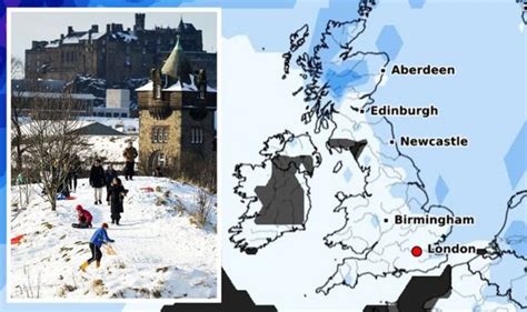 UK snow forecast: Britain set for -3C plunge as snow to strike south of ...