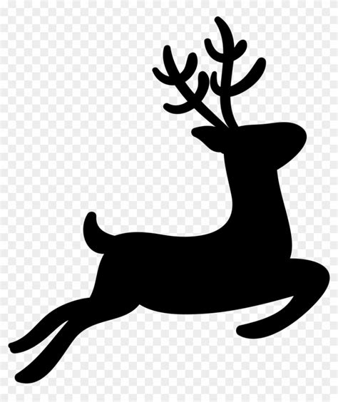 Reindeer Silhouette White Tailed Deer Clip Art - Reindeer Svg Files ...