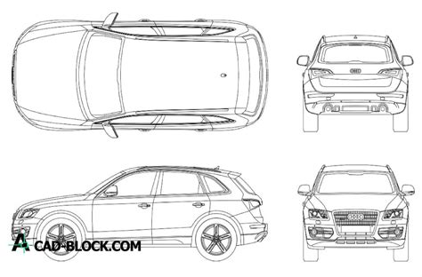 CAD Audi Q5 DWG in Autocad 2007 - Free CAD Blocks For projects