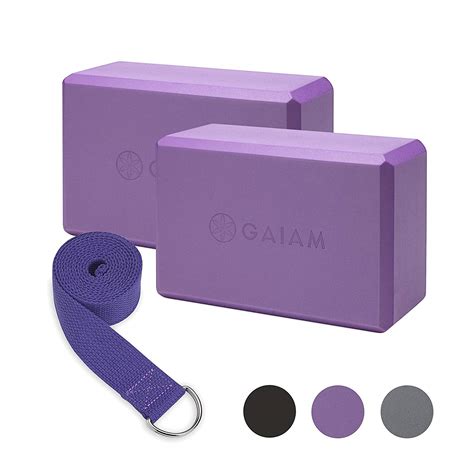 Gaiam Essentials Yoga Block 2 Pack & Yoga Strap Set | New Vibes Health & Acupuncture