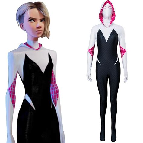 Spider-Man Into the Spider-Verse Spider-Gwen Gwen Cosplay Costume # ...