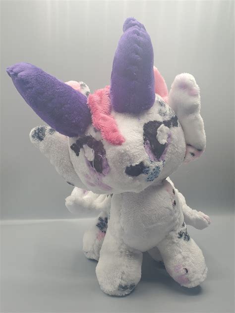 Fluffy White Cat-dragon Plush - Etsy