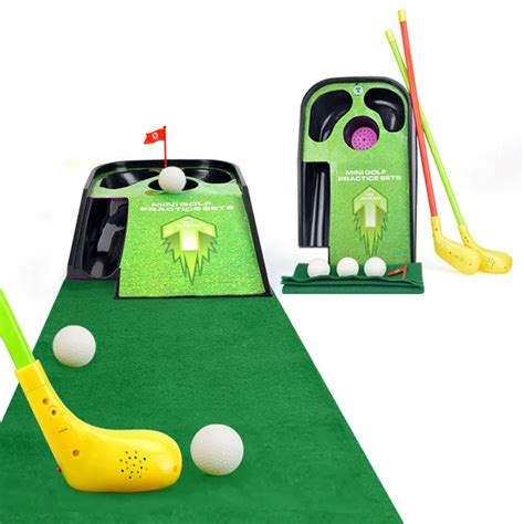 Kids Mini golf practice sets flash sounding vibration golf ball toy child sport Golf clubs ...