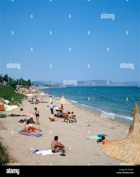 Beach in Nea Makri, Greek Mainland, Greece Stock Photo: 3921648 - Alamy