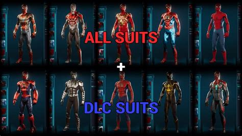 Marvel's Spider-Man PS4 | All Suits + DLC Suits - YouTube