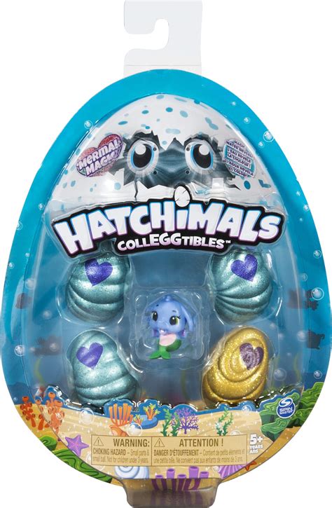 Buy Hatchimals CollEGGtibles, Mermal Magic 4 Pack + Bonus with Season 5 Hatchimals, for Kids ...