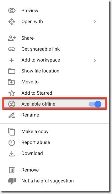 How to Access Files Offline in Google Drive