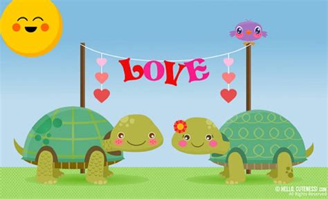 Turtle Love, cute, art, love, turtle, cartoon, abstract, HD wallpaper | Peakpx