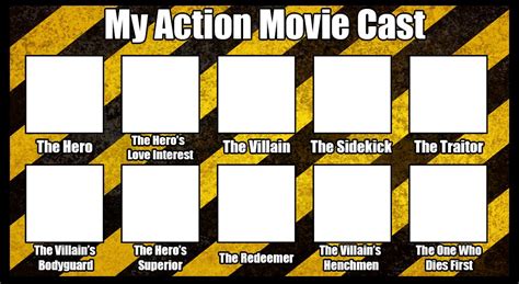 My Action Movie Cast Blank Template - Imgflip