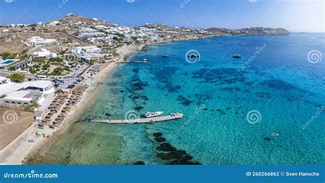 The Beautiful Beach of Agios Ioannis on the Island of Mykonos Stock Photo - Image of ...