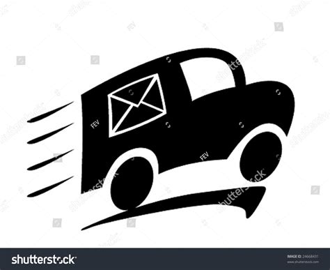 Mail Truck Stock Vector 24668431 - Shutterstock