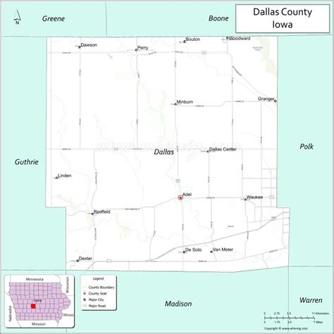 Map of Dallas County, Iowa - Where is Located, Cities, Population ...