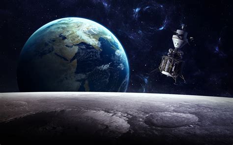 Wallpaper ID: 1067625 / 4K, Module, Earth, The moon free download