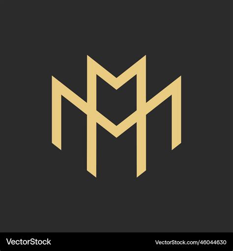 Letter double m logo design Royalty Free Vector Image