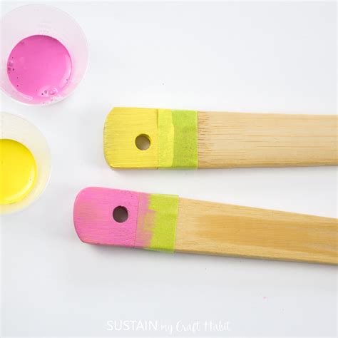 DIY Colourful Painted Wooden Salad Tongs – Sustain My Craft Habit