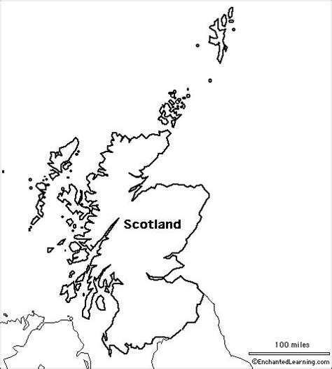 outline map Scotland | Scotland, Scotland map, Map