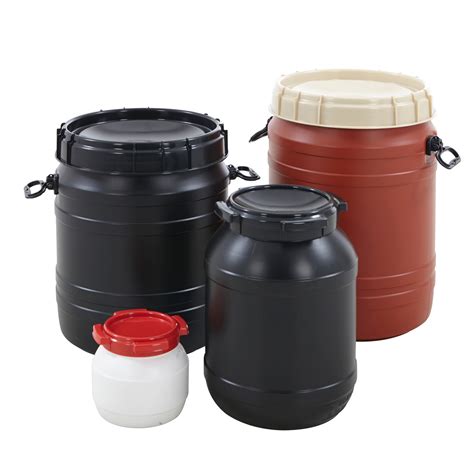 Plastic Storage Drum Keg Wide Mouth Jar & Lid For Soilds and Food Storage Sealed | eBay