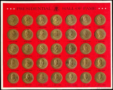 Lot Detail - 1968 The Franklin Mint- Presidential Hall of Fame Coin Set of 36